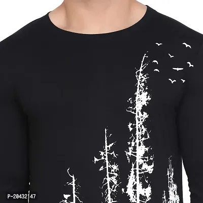 Reliable Black Cotton Printed Hooded Tees For Men-thumb2