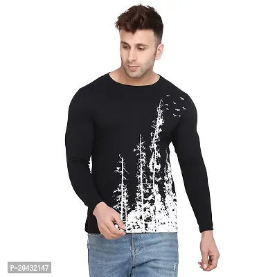 Reliable Black Cotton Printed Hooded Tees For Men