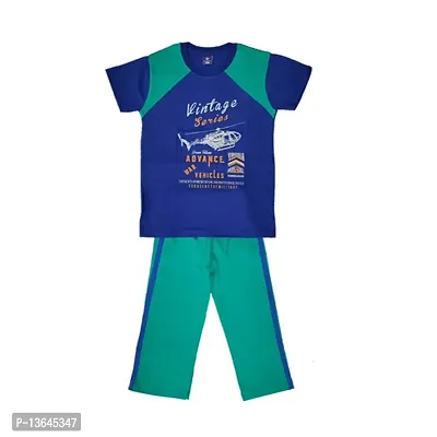 Boys Clothing Sets Pure Cotton Top And Bottom (6-7 Years, Multicolour 3)