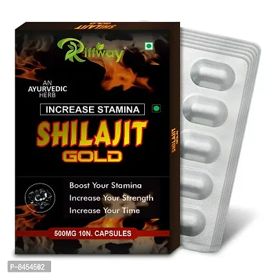 Shilajit Gold Herbal Capsules For Long Time Strength Stamina For Men Women