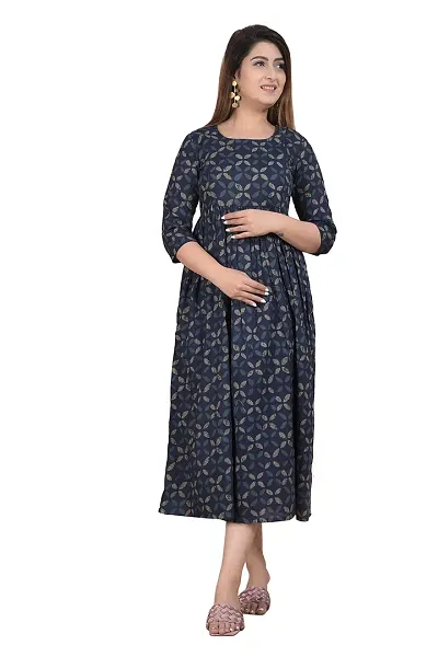 SHOPAXIS Women Maternity Cotton Dress