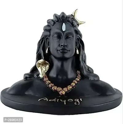 Polyresin Adiyogi Shiva Statue Medium Black 1 Piece-thumb0