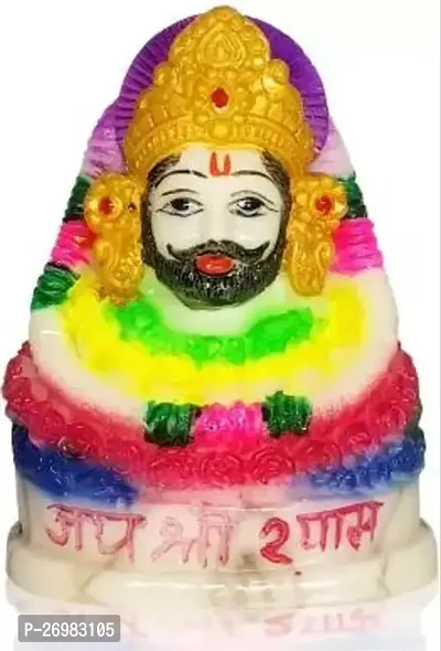 Un Breakable Khaatu Shyam Baba Vastu Religious Decorative Showpiece 8 Cm Polyresin Multicolor