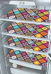 Classy Printed Fridge Cover and Mat, Combo set-thumb2