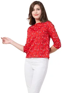 REVEXO,Combo Set of 03,Printed Ladies Top, (Size-M) 4839 Orange-thumb2