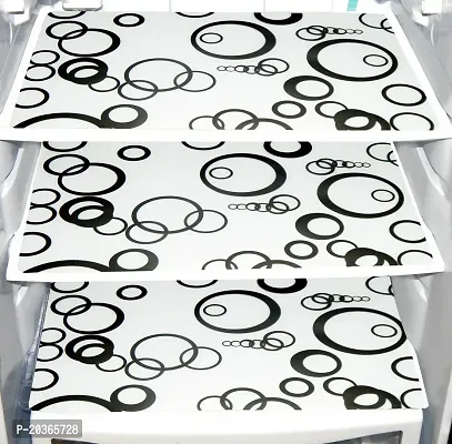 Classy Printed Fridge Cover and Mat, Combo set-thumb2