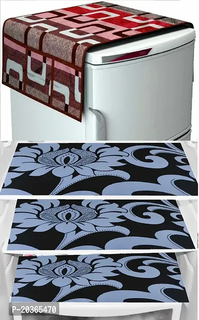 Classy Printed Combo set Cover for Fridge