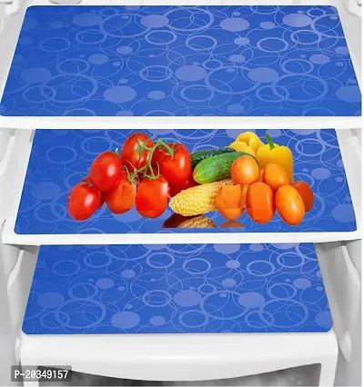 Classy Printed PVC Fridge Mat, Pack of 3-thumb0