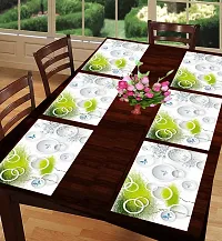 REVEXO Placemats Table Mats|PVC Washable Place Mats|Linning Design  Dining Kitchen Restaurant Table (Set of 6, Brown, Polyvinyl Chloride)-thumb4