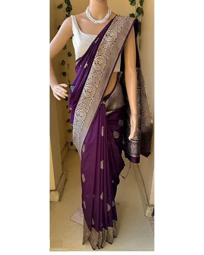 Attractive Art Silk Saree with Blouse piece 