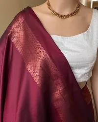 Soft Litchi Silk Saree With Twirling Blouse Piece-thumb1