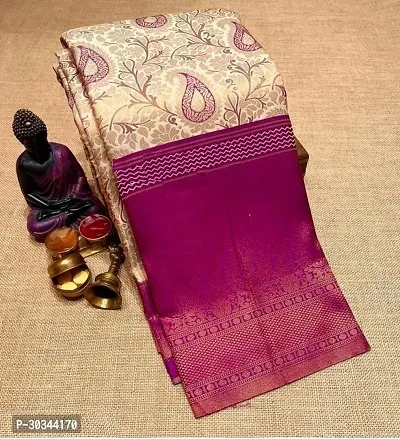 New Banarasi Silk Saree Copper Jari-thumb0