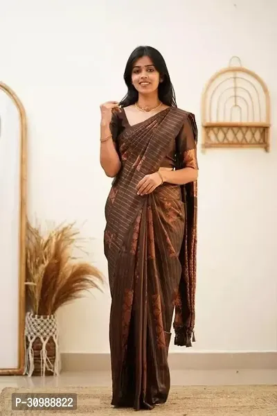 Women Beautiful Art Silk Jacquard Border Saree-thumb0