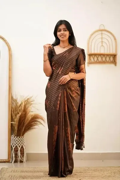 Women Beautiful Art Silk Jacquard Border Saree