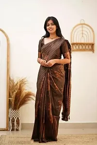 Women Beautiful Art Silk Jacquard Border Saree-thumb2