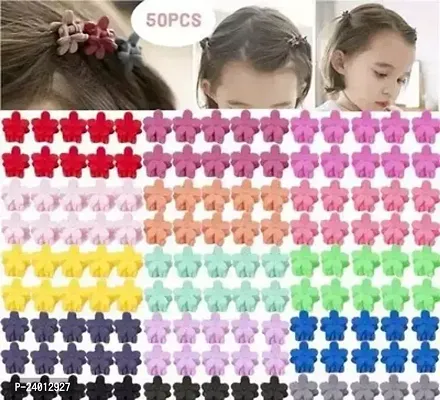 Premium 50Pcs Mini Butterfly Clips Attractive Comfortable Flower Shaped Small Claw Clips Kids-thumb0