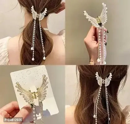 Korean Style Tassel Butterfly Hair Claw Clip Metal Clutcher Claw Clamps Wedding Hair Accessories For Girl