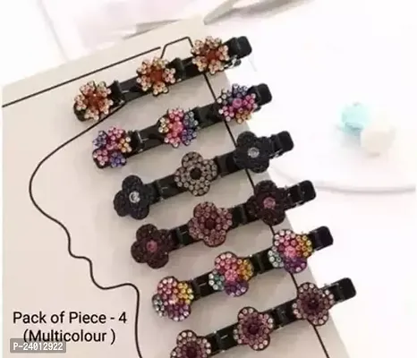 4 Piece New Trendy Sparking Braided Hair Accessories Pack Of 4 Piece Multicolour