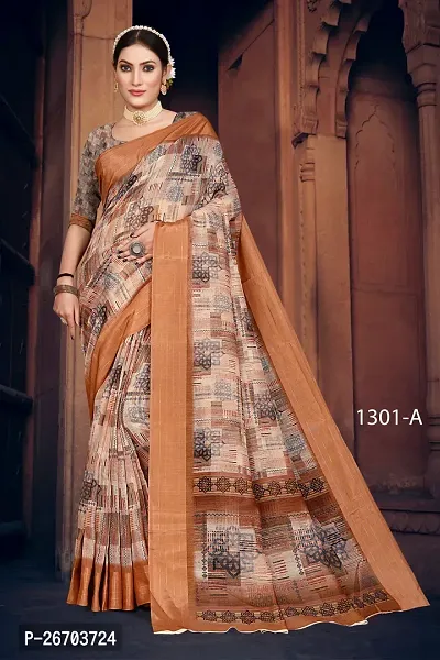 Beautiful Cotton Silk Saree with Blouse piece