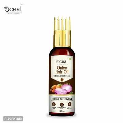 Oceal Onion Hair Oil - Controls Hair Fall - NO Mineral Oil, Silicones  energetic Fragrance Hair Oil  (100 ml)-thumb0