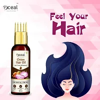 Oceal Onion Hair Oil - Controls Hair Fall - NO Mineral Oil, Silicones  energetic Fragrance Hair Oil  (100 ml)-thumb1