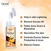 Oceal Brightening Vitamin C Foaming with Built-In Face Brush for deep cleansing - 150 ml Face Wash  (150 ml)-thumb1