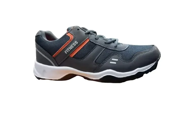 Stylish Synthetic Solid Running Shoes For Men