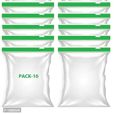 VONITY Zipper bag Slider Freezer Storage Bags With Expandable Bottom Ziplock Pouch Vegetable Bag, Zip Lock Plastic Bags for Fridge Food Cover, Reusable Zip Lock Bag - Bpa Free (pack of 10)