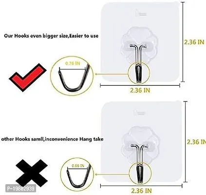 VONITY Wall Hanger Hooks | Hooks for Wall Without Drilling | Decorative Items for Bedroom | Heavy-Duty Adhesive Wall Hooks | Gadgets Latest 2023(Pack of 10)-thumb3
