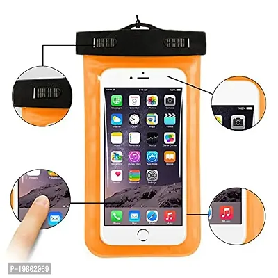 VONITY Underwater Phone Pouch for Taking Pictures | Underwater Pouch for Phone | Waterproof Bag for Phone | rain Cover for mobiles (Orange)-thumb5