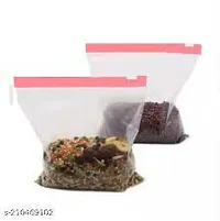 VONITY ziplock Freezer Storage Bags With Expandable Bottom Ziplock Pouch Vegetable Bag, Zip Lock Plastic Bags for Fridge Food Cover, Reusable Zip Lock Bag - Bpa Free - (pack of 5)-thumb4