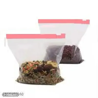 VONITY ziplock Freezer Storage Bags With Expandable Bottom Ziplock Pouch Vegetable Bag, Zip Lock Plastic Bags for Fridge Food Cover, Reusable Zip Lock Bag - Bpa Free - (pack of 5)-thumb5