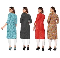 Beautiful Crepe Printed Straight Kurti For Women Pack Of 4-thumb1