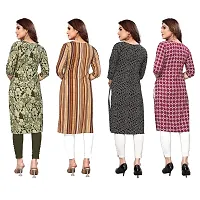 Beautiful Crepe Printed Straight Kurti For Women Pack Of 4-thumb1