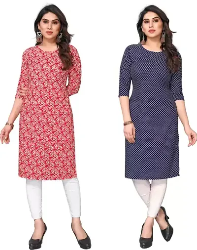 Trendy Straight Crepe Kurta Combo For Women