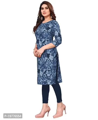 Trendy Straight Multicoloured Printed Crepe Kurta Combo For Women-thumb3