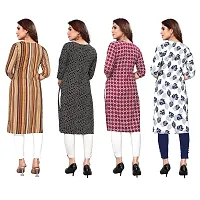 Beautiful Crepe Printed Straight Kurti For Women Pack Of 4-thumb1