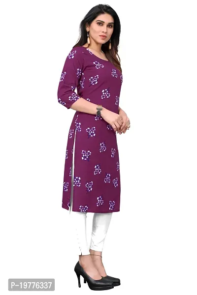 Trendy Straight Multicoloured Printed Crepe Kurta Combo For Women-thumb3