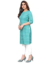 Trendy Straight Multicoloured Printed Crepe Kurta Combo For Women-thumb1