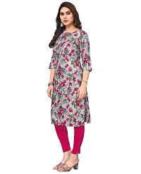 Trendy Straight Multicoloured Printed Crepe Kurta Combo For Women-thumb1