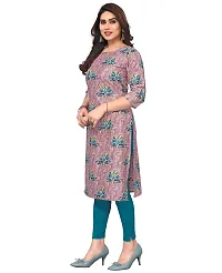 Trendy Straight Multicoloured Printed Crepe Kurta Combo For Women-thumb1