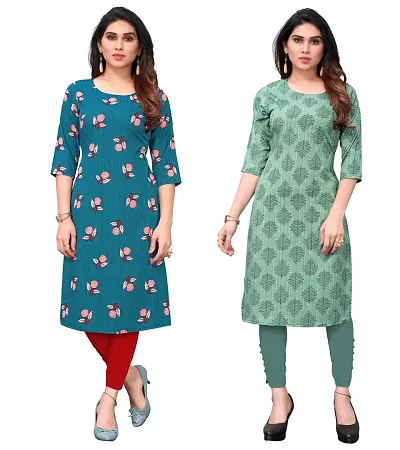 Trendy Straight Crepe Kurta Combo For Women