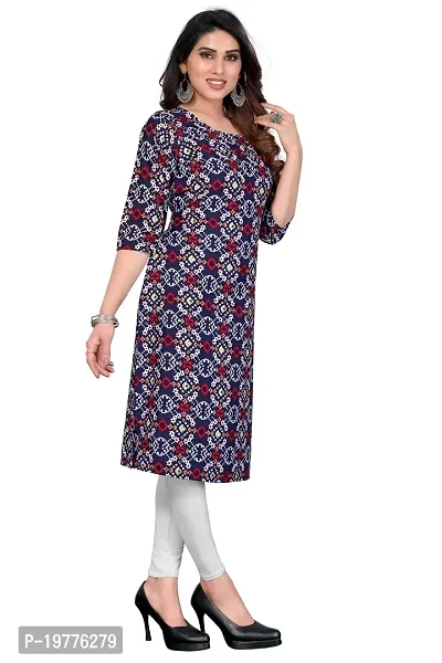 Trendy Straight Multicoloured Printed Crepe Kurta Combo For Women-thumb3