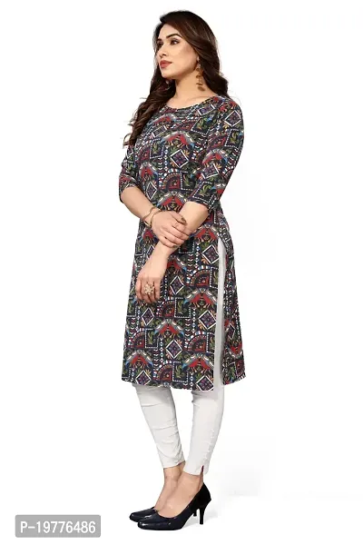 Trendy Straight Multicoloured Printed Crepe Kurta Combo For Women-thumb3