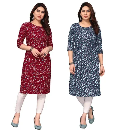 Trendy Straight Crepe Kurta Combo For Women