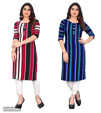 Fancy Crepe Kurtas For Women Pack Of 2-thumb0