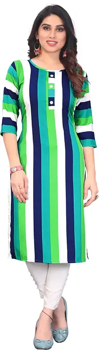 Stylish Crepe Printed Straight Kurtis