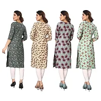 Beautiful Crepe Printed Straight Kurti For Women Pack Of 4-thumb1