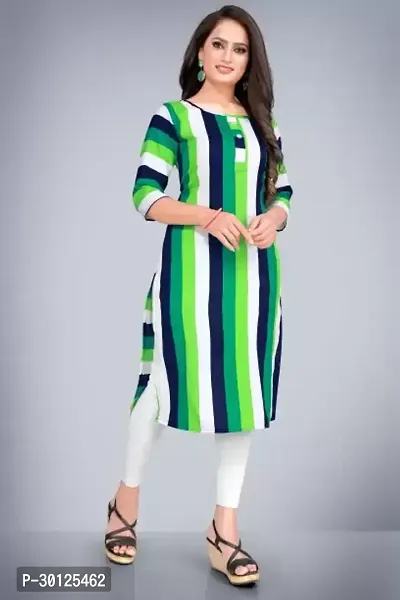 Stylish Multicoloured Crepe Kurta For Women-thumb0