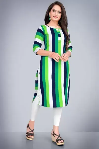 Stylish Crepe Printed A-Line Kurti